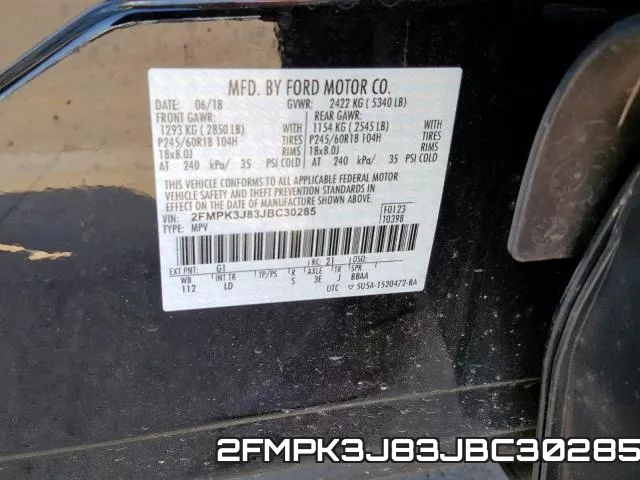 2FMPK3J83JBC30285 фото 2