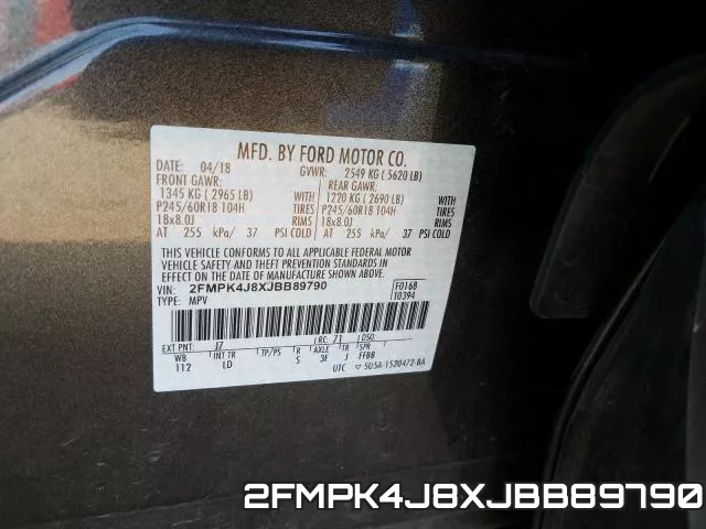 2FMPK4J8XJBB89790 фото 2