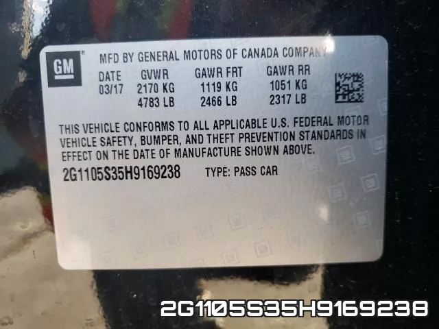 2G1105S35H9169238 фото 2