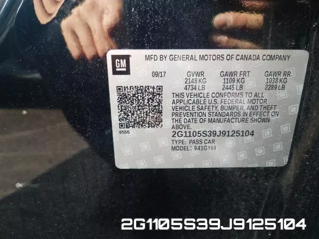 2G1105S39J9125104 фото 2