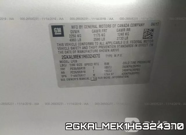 2GKALMEK1H6324370 фото 10