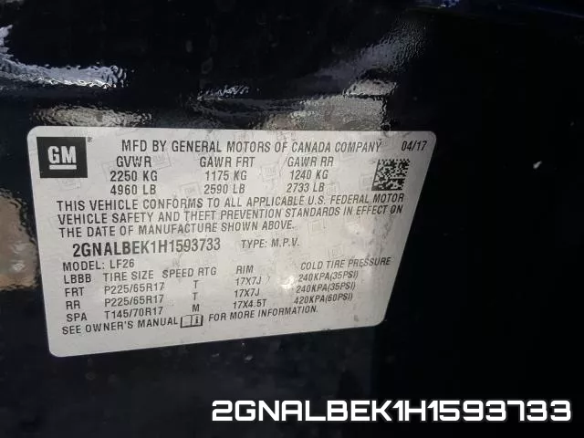 2GNALBEK1H1593733 фото 2