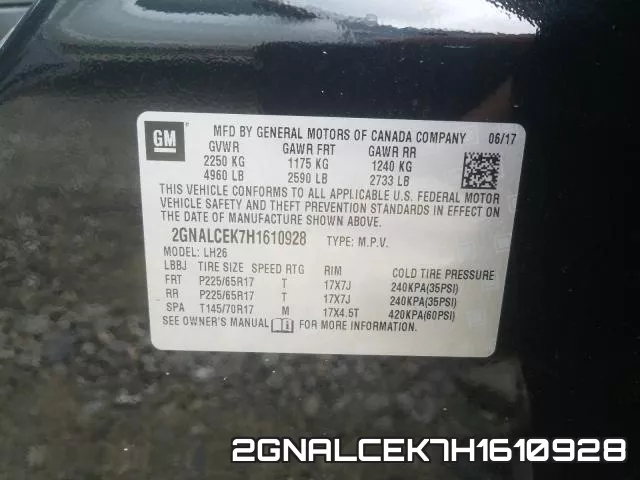 2GNALCEK7H1610928 фото 2