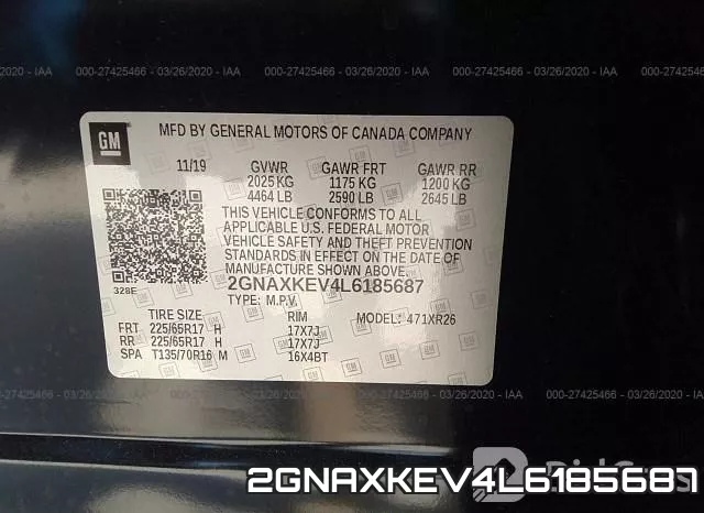 2GNAXKEV4L6185687 фото 10