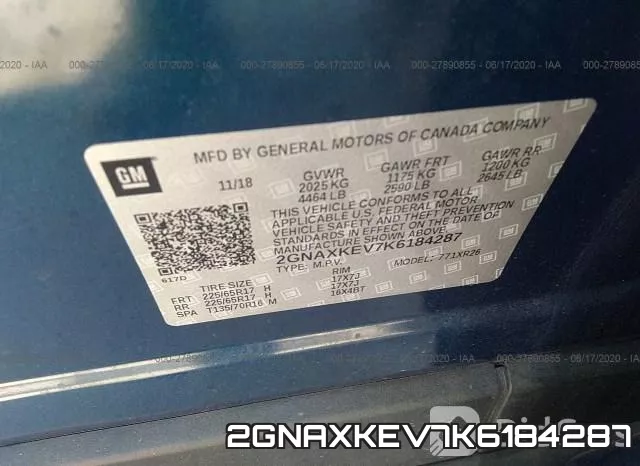2GNAXKEV7K6184287 фото 10