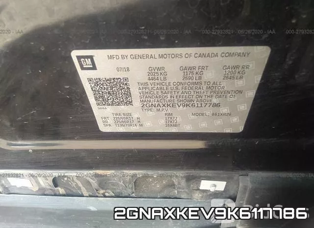 2GNAXKEV9K6117786 фото 10