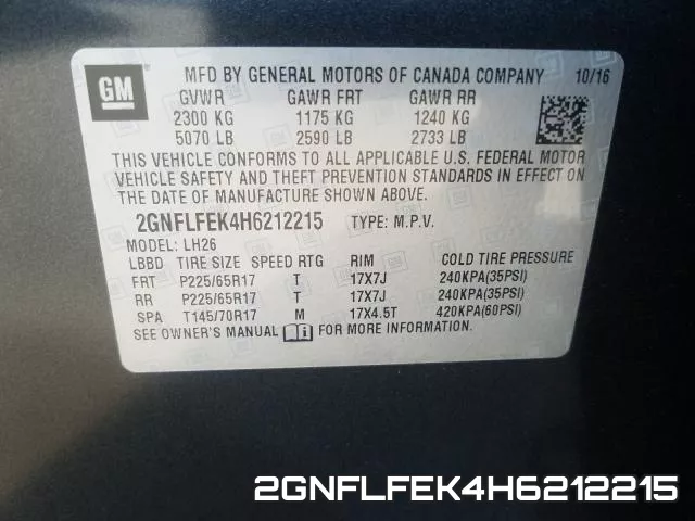 2GNFLFEK4H6212215 фото 2