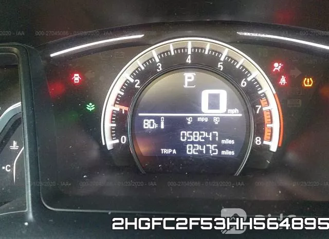 2HGFC2F53HH564895 фото 8