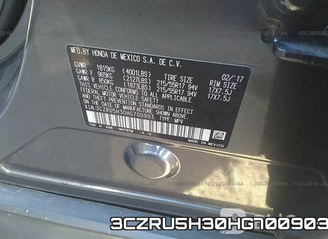 3CZRU5H30HG700903 фото 10