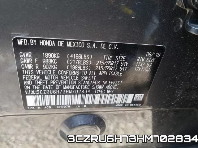 3CZRU6H73HM702834 фото 2
