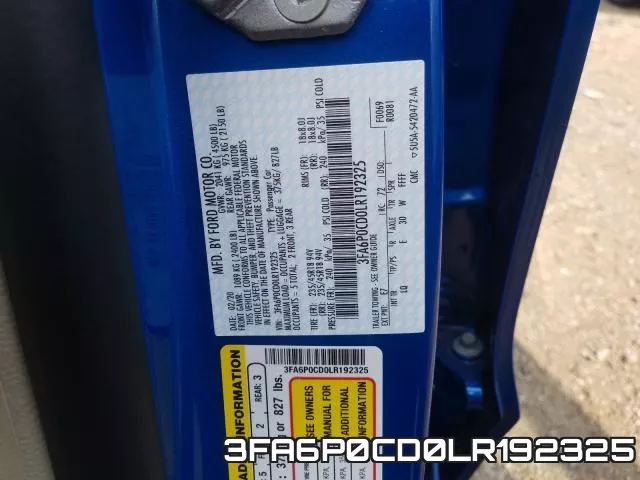 3FA6P0CD0LR192325 фото 2
