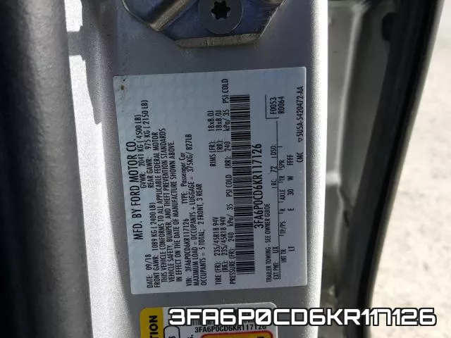 3FA6P0CD6KR117126 фото 2