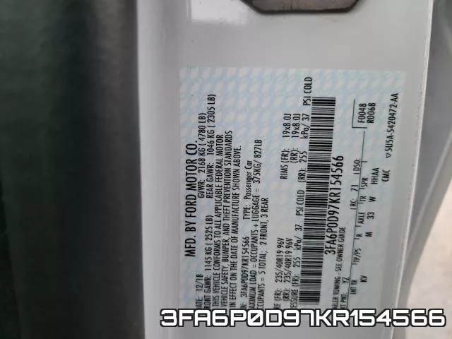 3FA6P0D97KR154566 фото 2