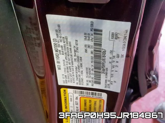 3FA6P0H95JR184867 фото 2