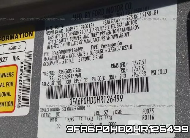 3FA6P0HD0HR126499 фото 10