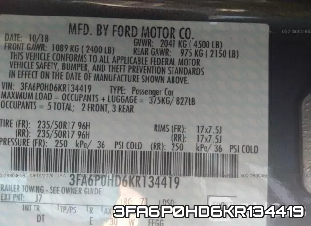 3FA6P0HD6KR134419 фото 10