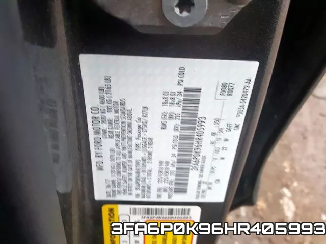 3FA6P0K96HR405993 фото 2