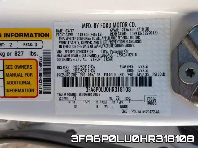 3FA6P0LU0HR318108 фото 2