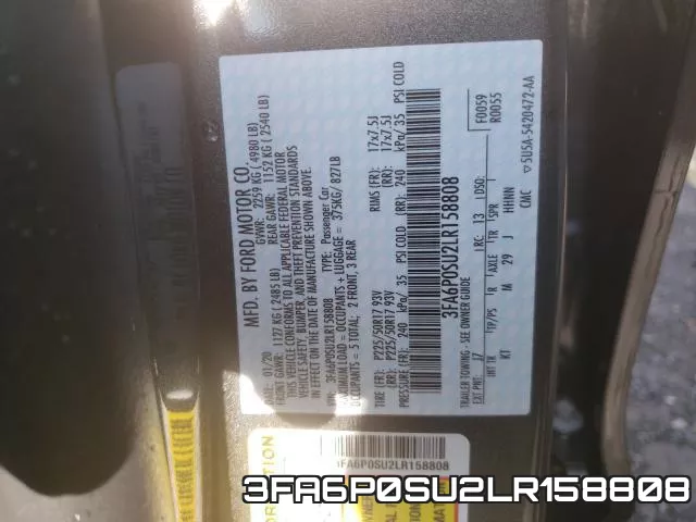 3FA6P0SU2LR158808 фото 2