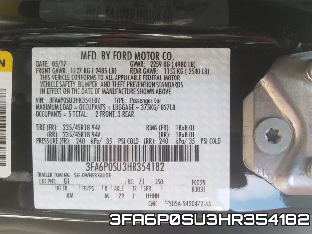 3FA6P0SU3HR354182 фото 2