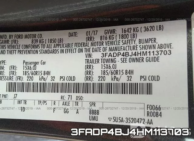 3FADP4BJ4HM113703 фото 10