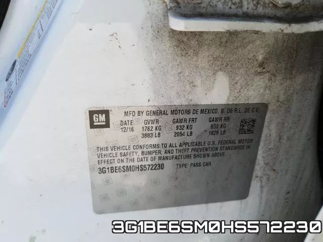 3G1BE6SM0HS572230 фото 2