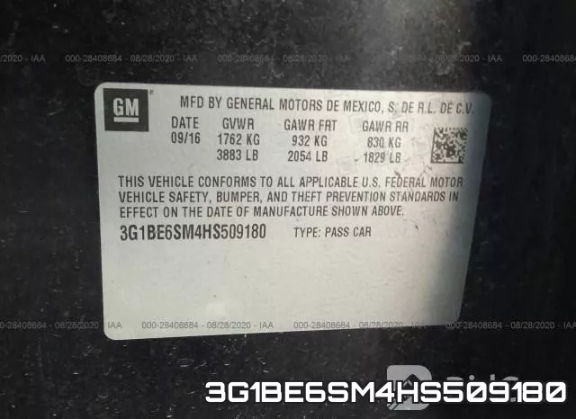 3G1BE6SM4HS509180 фото 10