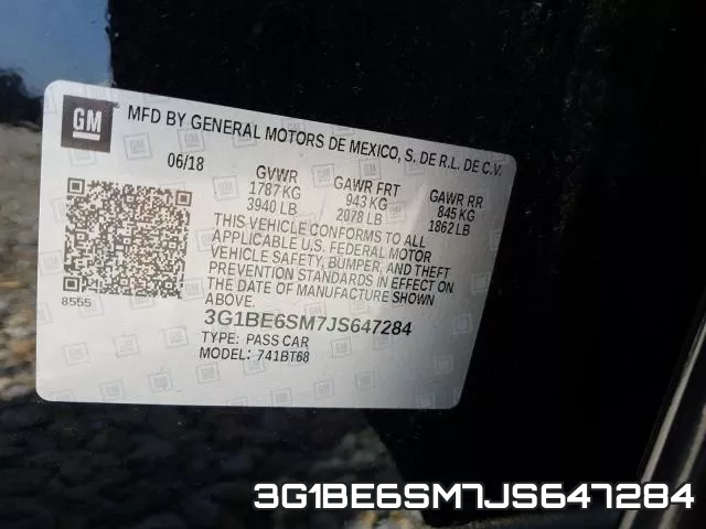 3G1BE6SM7JS647284 фото 2