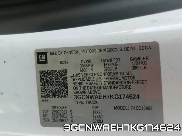 3GCNWAEH7KG174624 фото 2