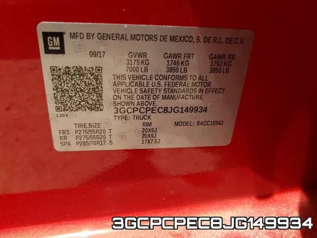 3GCPCPEC8JG149934 фото 2