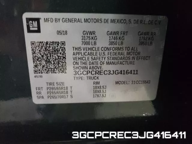 3GCPCREC3JG416411 фото 2