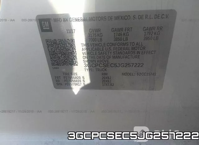 3GCPCSEC5JG257222 фото 10