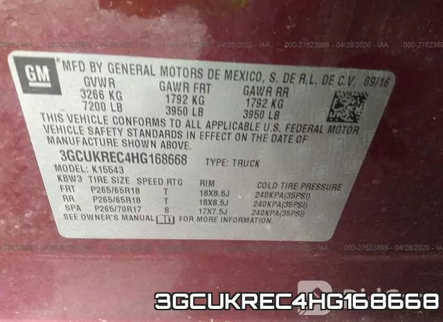 3GCUKREC4HG168668 фото 10