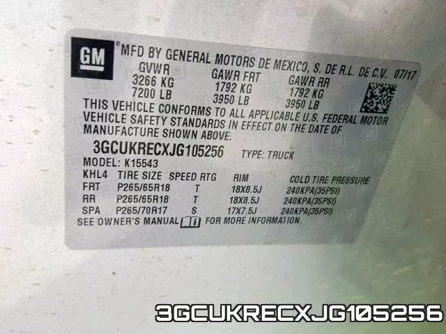 3GCUKRECXJG105256 фото 2