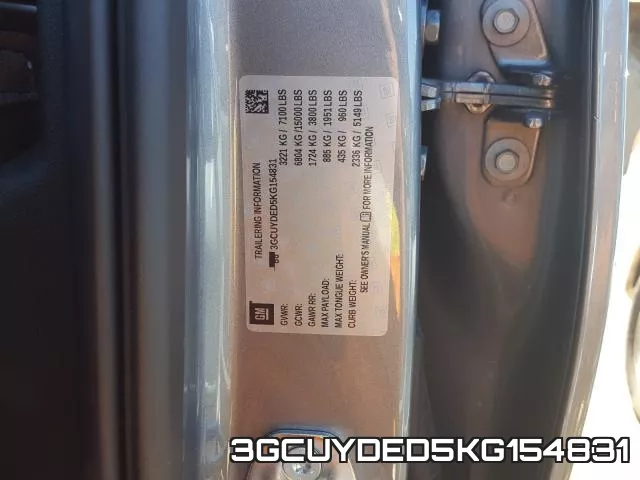 3GCUYDED5KG154831 фото 2