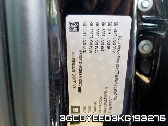 3GCUYEED3KG193276 фото 2