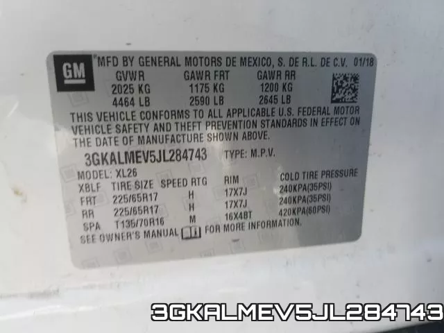 3GKALMEV5JL284743 фото 2