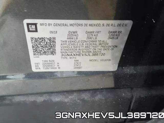 3GNAXHEV5JL389720 фото 2