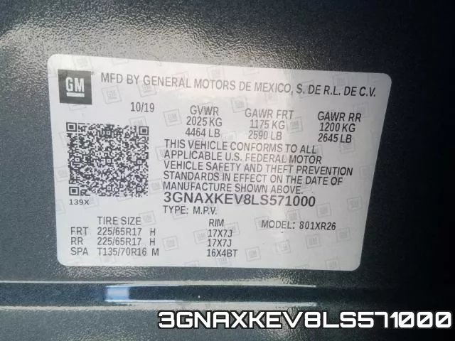 3GNAXKEV8LS571000 фото 2
