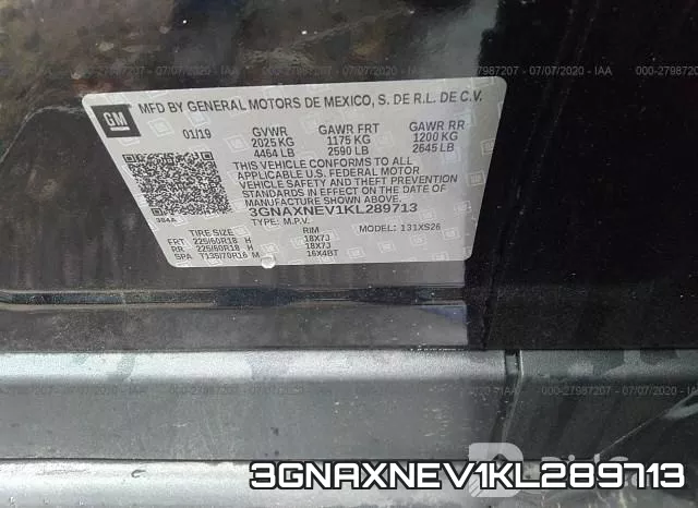 3GNAXNEV1KL289713 фото 10