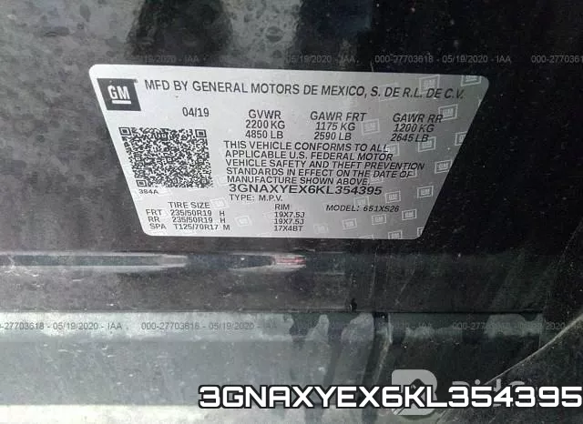 3GNAXYEX6KL354395 фото 10