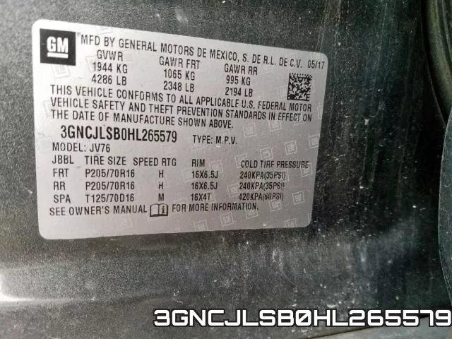 3GNCJLSB0HL265579 фото 2