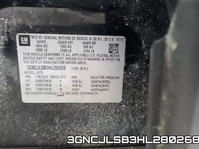 3GNCJLSB3HL280268 фото 2