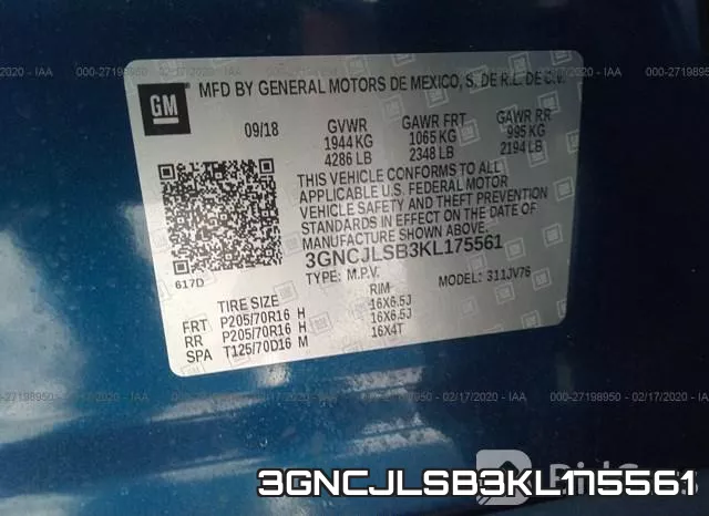 3GNCJLSB3KL175561 фото 10