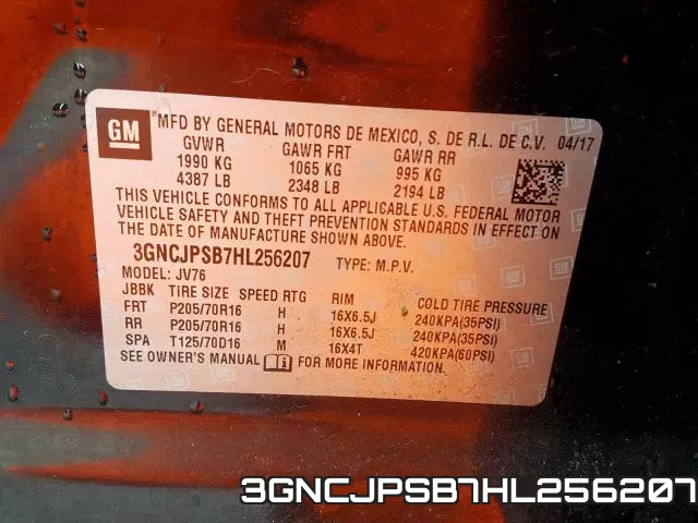 3GNCJPSB7HL256207 фото 2