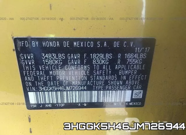 3HGGK5H46JM726944 фото 10