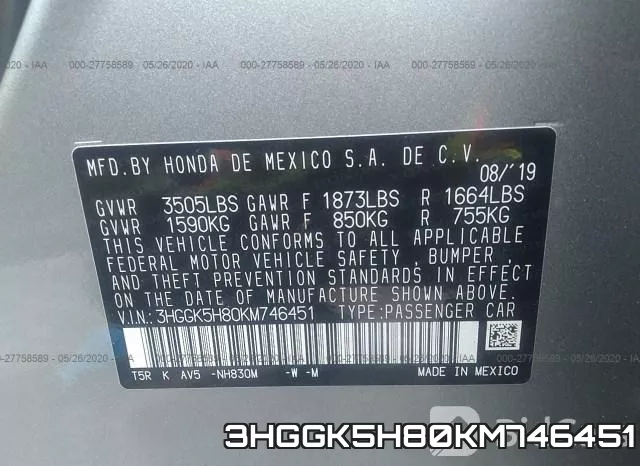 3HGGK5H80KM746451 фото 10