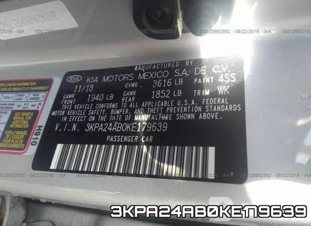 3KPA24AB0KE179639 фото 10
