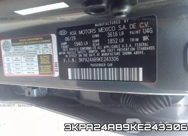 3KPA24AB9KE243306 фото 10