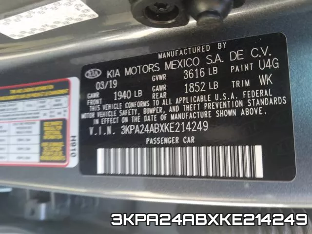 3KPA24ABXKE214249 фото 2
